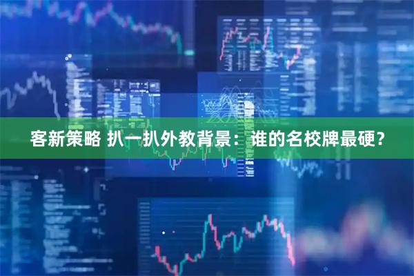 客新策略 扒一扒外教背景：谁的名校牌最硬？